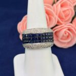 18KW SAPPHIRE DIA RING