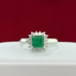 PLATINUM EMERALD DIA RING