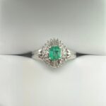 PLATINUM EMERALD DIA RING
