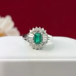 PLATINUM EMERALD DIA RING