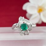 PLATINUM EMERALD DIA RING