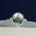 PLATINUM AQUAMARINE DIA RING