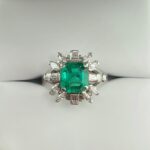 PLATINUM EMERALD DIA RING