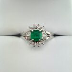 PLATINUM EMERALD DIA RING