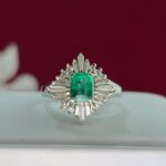PLATINUM EMERALD DIA RING