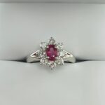 PLATINUM RUBY DIA RING