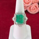 EMERALD DIA PLATINUM RING