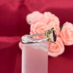 RUBY & DIA 18KW THREE-STONE RING - Image 2