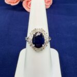 SAPPHIRE DIA PLATINUM RING