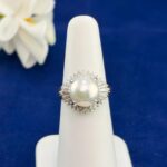 PEARL DIA PLATINUM RING