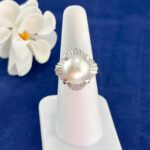 PEARL DIA PLATINUM RING