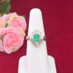 EMERALD DIA PLATINUM RING
