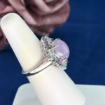 14KW JADE DIA POLYCHROME STONE RING - Image 2