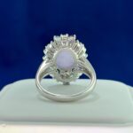 14KW JADE DIA POLYCHROME STONE RING - Image 3