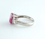 BURMA RUBY & DIA PLAT RING - Image 3