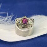 AGL RUBY & DIA PLAT RING - Image 4