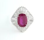 RUBY & DIA PLAT RING