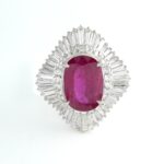 RUBY & DIA PLAT RING