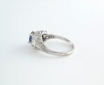 GIA SAPPHIRE & DIA PLAT RING - Image 2
