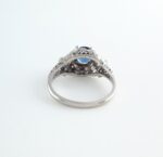 GIA SAPPHIRE & DIA PLAT RING - Image 3