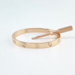 CARTIER LOVE 18KR 4DIA BRACELET SIZE 16