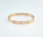 CARTIER LOVE 18KR 4DIA BRACELET SIZE 16 - Image 3