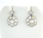 DIA PLAT FLOWER EARRING