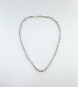 12.91CT DIA 18KW TENNIS NECKLACE - Image 4