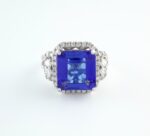 TANZANITE & DIA 14KW RING