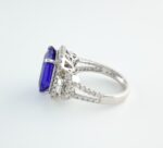 TANZANITE & DIA 14KW RING - Image 3