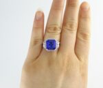 TANZANITE & DIA 14KW RING - Image 4