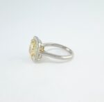 FANCY YELLOW DIA 18KW HALO RING - Image 2