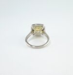 FANCY YELLOW DIA 18KW HALO RING - Image 3