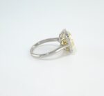FANCY YELLOW DIA 18KW HALO RING - Image 4