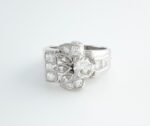 14K WG DIAMOND RETRO RING