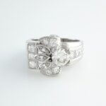 14K WG DIAMOND RETRO RING
